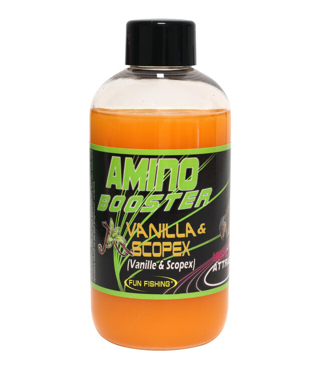 Fun Fishing Amino Booster – Flüssiger Attraktor für Futter, Pellets und Köder in 13 Sorten
