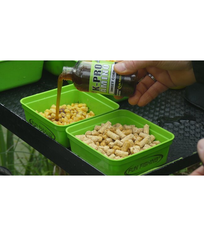 Fun Fishing Liquid K-Pro Amino – Dickflüssiger Amino Booster für Pellets, Teig und Groundbait in 4 Sorten
