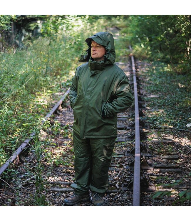 Fox Collection V2 Winter Suit Green – Gevoerd Waterdicht Winterpak met Jas en Salopette