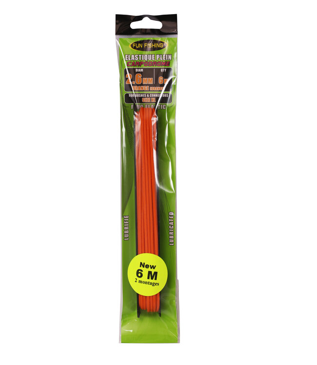 Fun Fishing Élastique Plein – Latex Haute Résistance avec Revêtement Silicone de 1.0mm à 4.0mm