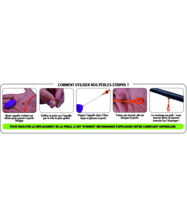 Fun Fishing Perles Strippa 5 Pièces – Butées d’Élastique pour Strippa et Pulla Bung en 5 Tailles