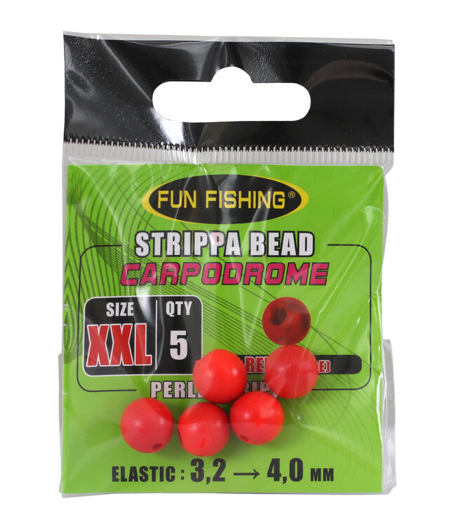 Fun Fishing Perles Strippa 5 Pièces – Butées d’Élastique pour Strippa et Pulla Bung en 5 Tailles