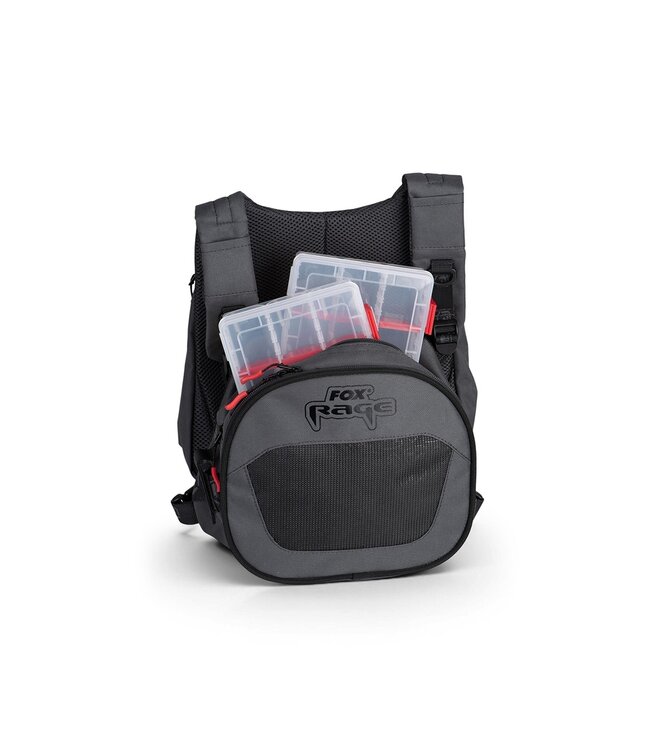 Fox Rage Chest Pack – Mobiele Roofvistas met Voor- en Achteropslag en 2 Tackleboxen
