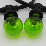 Lichterkette Glühbirne farbig, LED mit Abdeckung & Linse, grün - 1 Watt