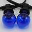 Lichterkette Glühbirne farbig, LED mit Abdeckung & Linse, blau - 1 Watt