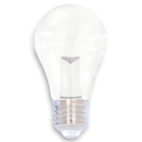 Farbige LED-Glühbirne mit großer transparenter Abdeckung, Ø60