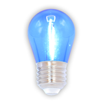 Lichterkette Glühbirne farbig, LED Filament, 1 Watt, blau