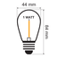 Illu Lichterkette, 1 Watt LED Filament Glühlampe, weißes Kabel, 10-50 Meter