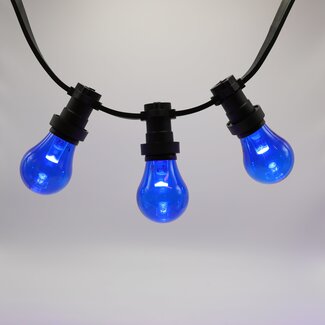 Lichterkette Glühbirne farbig, LED mit Abdeckung & Linse, blau - 1 Watt