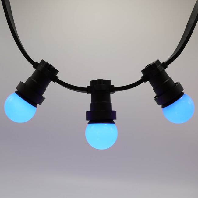 Lichterkette Glühbirne farbig, LED 1 Watt, blau