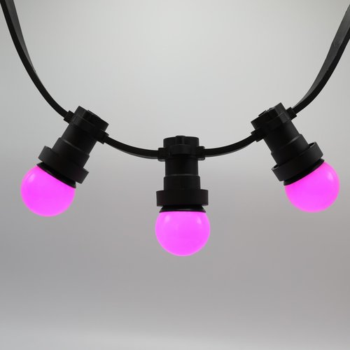 Lichterkette Glühbirne, LED 1 Watt, pink