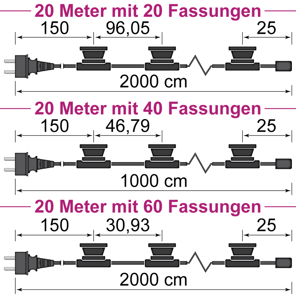 Illu Lichterkette 20 Meter