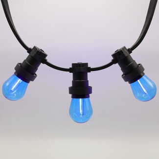 Lichterkette Glühbirne farbig, LED Filament, 1 Watt, blau