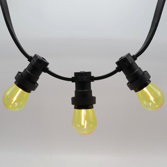 Lichterkette Glühbirne farbig, LED Filament, 1 Watt, gelb