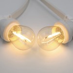 Illu Lichterkette, 1 Watt LED Filament Glühlampe, weißes Kabel, 10-50 Meter