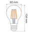 4,5W & 7W Filament Glühlampe, 2700K, Klarglas Ø60 - dimmbar