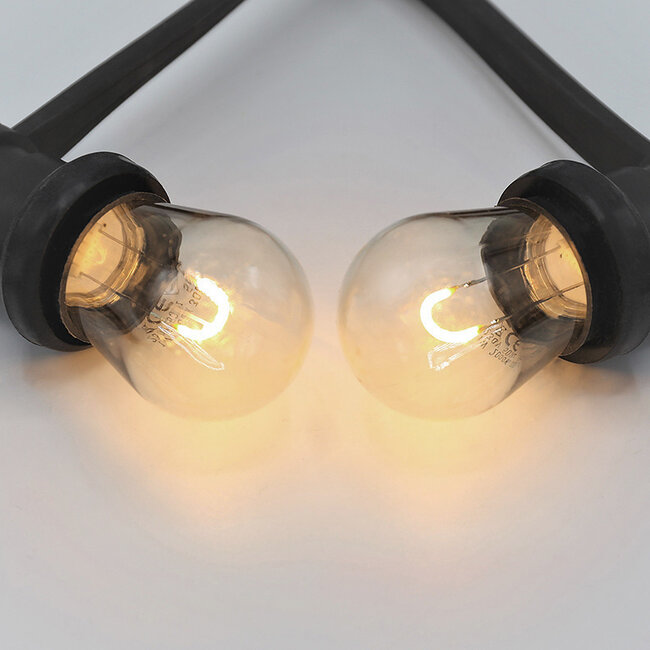Lichterkette Glühbirne, U-förmig, 1 Watt, dimmbar