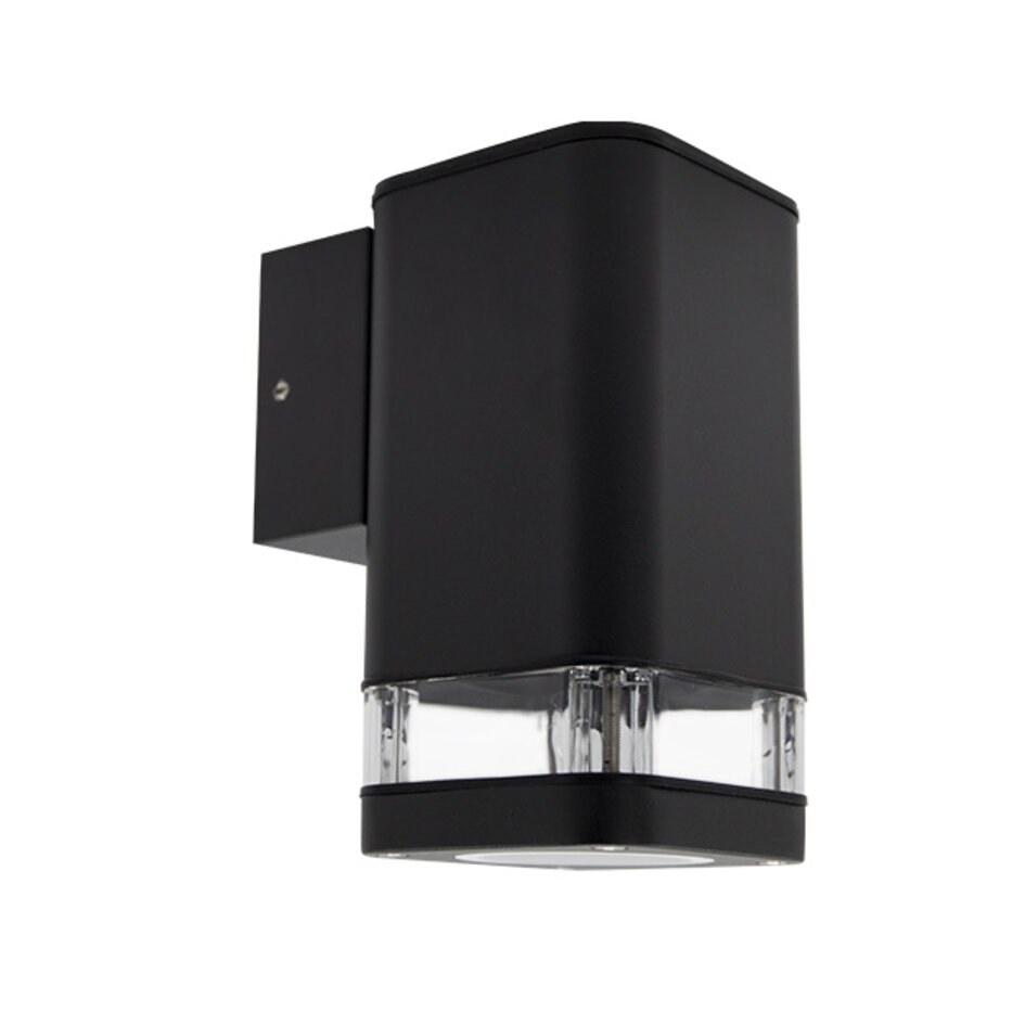 Moderne quadratische Wandleuchte Marino, schwarz