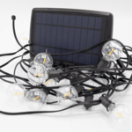 Solar Lichterkette für den Außenbereich mit 20 kleinen runden Lichtern - 10 Meter (IP20 Lampen)
