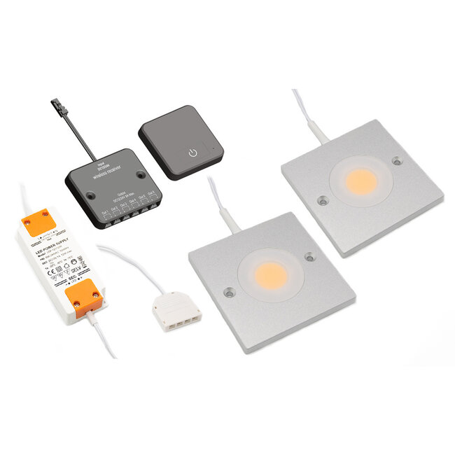 LED-Schrankbeleuchtung Alina komplettes Set mit 2 Spots