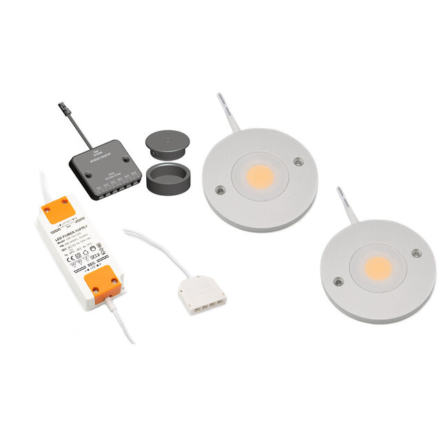 LED-Schrankbeleuchtung Kaya komplettes Set mit 2 Strahlern