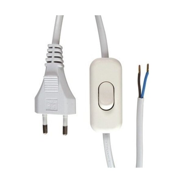 Zuleitung mit Stecker und Schalter, 2 Meter - 2x0,75mm