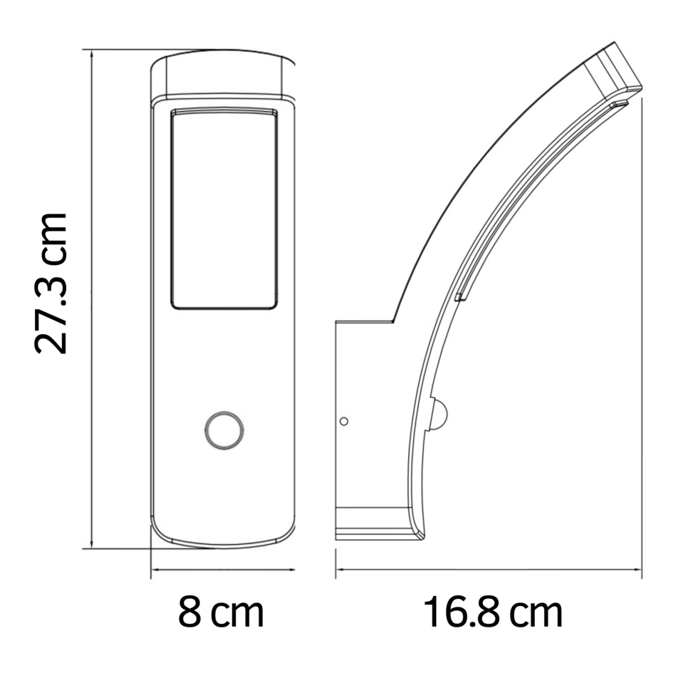 Moderne Wandleuchte Noah mit Sensor