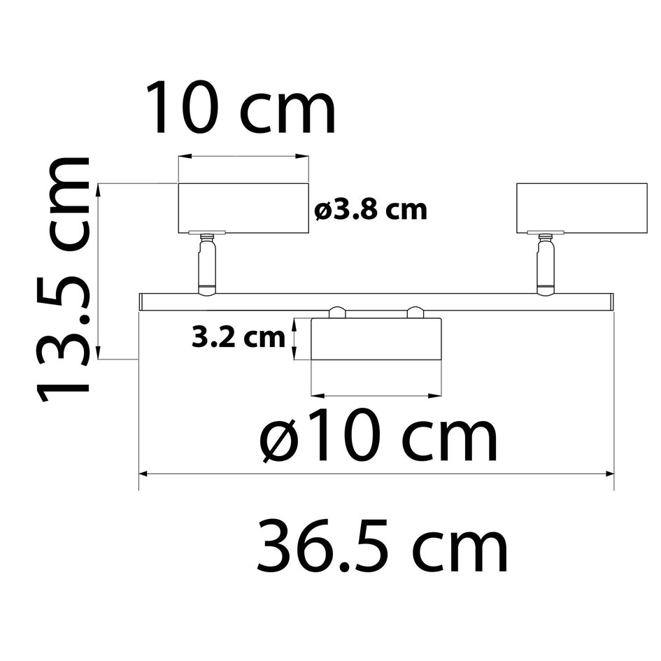 Moderne Deckenlampe mit 2 Spots - Auburn