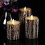 Kerzenset Baumrinde mit Fernbedienung Arbor - 3er Set