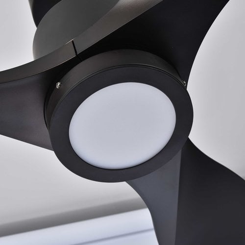 LumenXL Deckenventilator mit Beleuchtung, dreiblättrig, schwarz - Mees