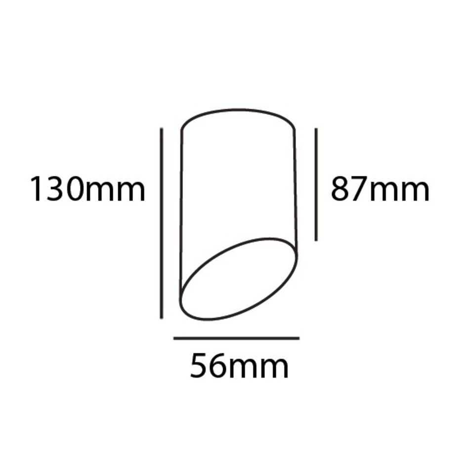 Moderner schwarzer Aufbaustrahler - Eva