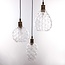 Design-Hängeleuchte Klares Glas mit Rundungen mit 3 Lampen- Verona