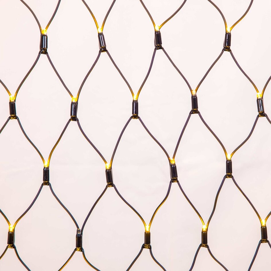 Erweiterbare Netzbeleuchtung | ab 2 m² | 200 LEDs | extra warmweiß | Gummi