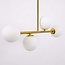 Design-Deckenleuchte Gold mit Milchglas, 4-flammig - Asun
