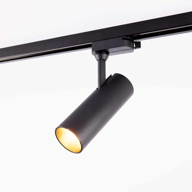 QAZQA Schwarzer Deckenstrahler - Moderner Spot Für Schienensystem