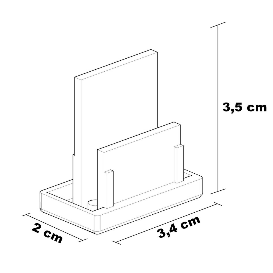 Endkappe-Schienensystem - schwarz