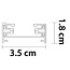 1-Phasen-Stromschiene 75 cm mit Anschlussblock und Endkappe - schwarz