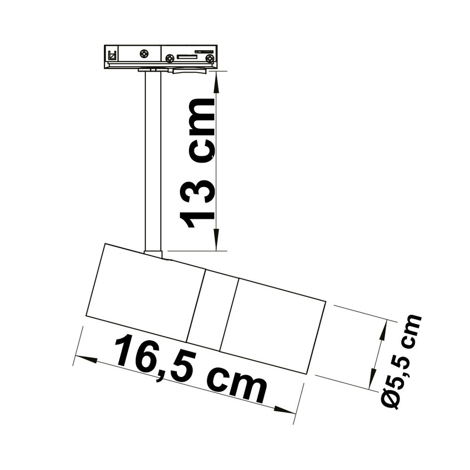 1-Phasen-Schienensystem 1,5 Meter Blau mit Gold - Remi