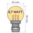 Stecklampe - 0,7W warmweiß mit Stöckchen (keine E27-Fassung)