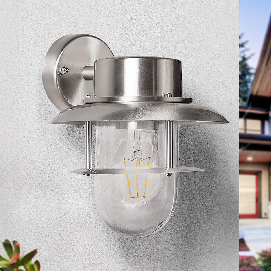 Ländliche Wandleuchte aus Edelstahl - Fabio