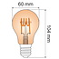 Illu-Lichterkette mit 5 Watt Lampen mit horizontaler Spirale und amber Glas: Option Dimmbar