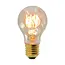 Illu-Lichterkette mit 5 Watt Lampen mit horizontaler Spirale und amber Glas: Option Dimmbar