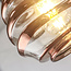 Hängeleuchte mit gewelltem Glas und Bronze Details - Mace