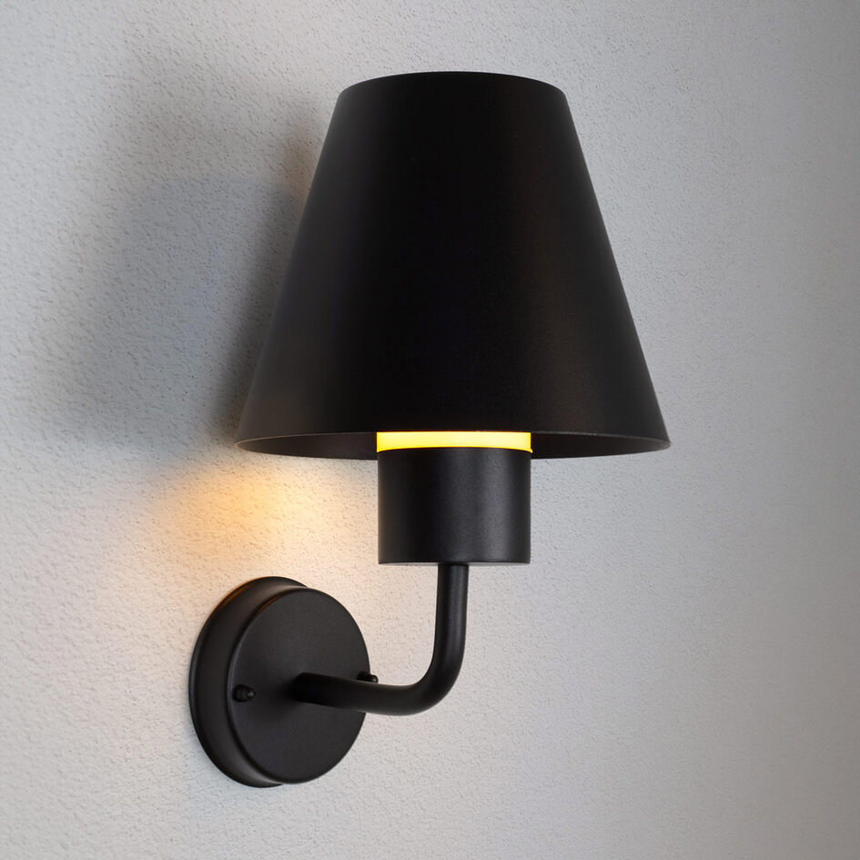 Außenwandleuchte mit Lampenschirm Michelle - schwarz