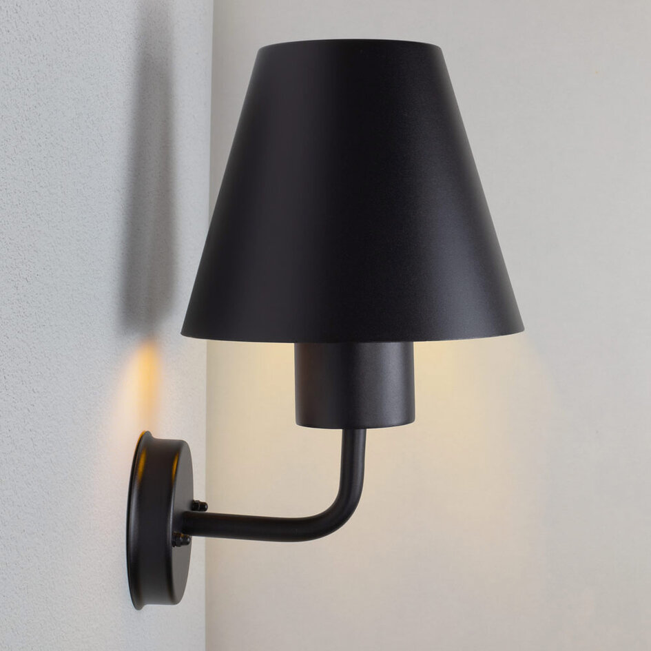 Außenwandleuchte mit Lampenschirm Michelle - schwarz