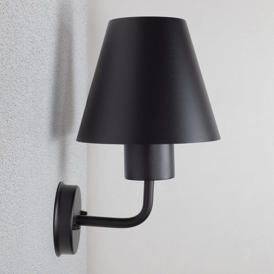 Außenwandleuchte mit Lampenschirm Michelle - schwarz