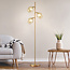 Design Stehlampe Gold mit amber Glas - Melissa