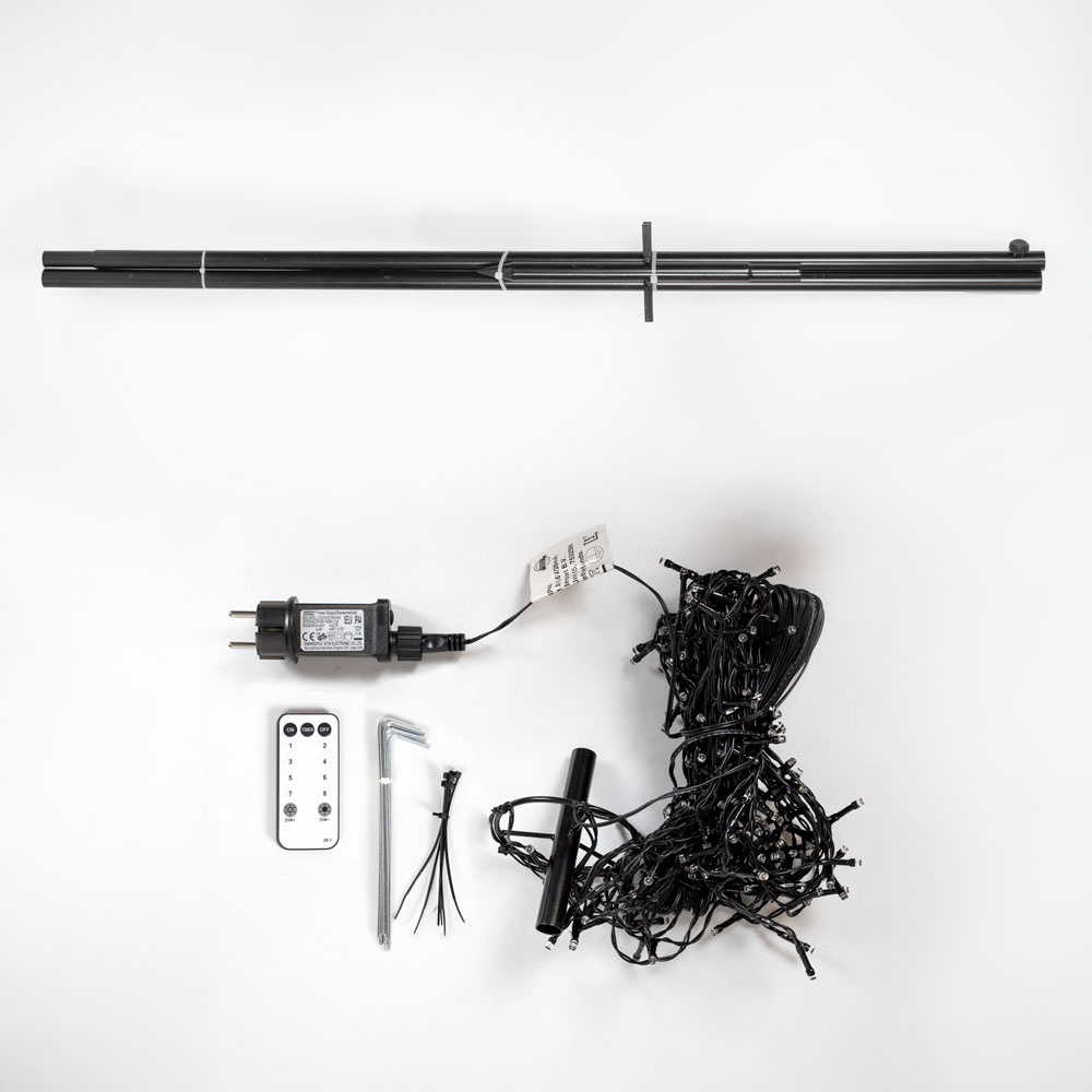 Weihnachtsbaum für Außen mit Fahnenmast LumenXL.de