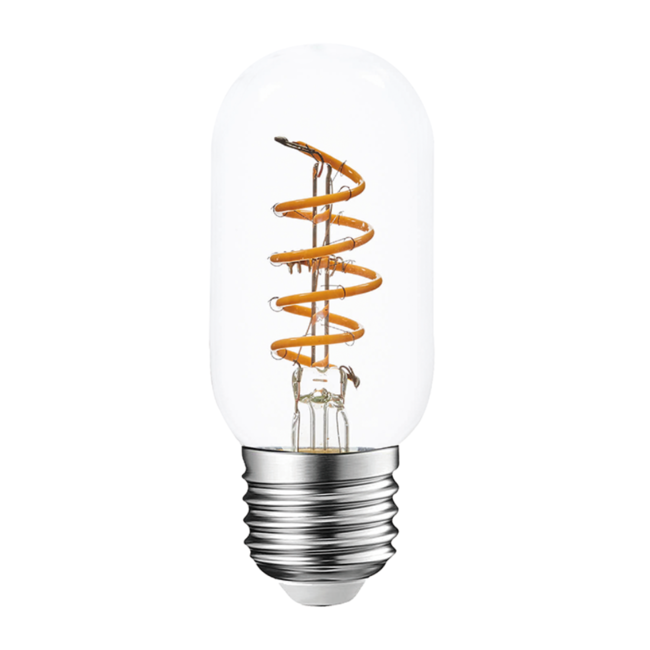 4W, 2500K, transparentes Glas, LED Filament Röhrenlampe 11 cm, E27, dimmbar