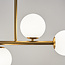 Design-Deckenleuchte Gold mit Milchglas, 4-flammig - Asun